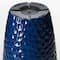 Glitzhome® 23.75" Eco-Friendly Honeycomb Textured Cobalt Blue Tall Plastic Planters, 2ct.